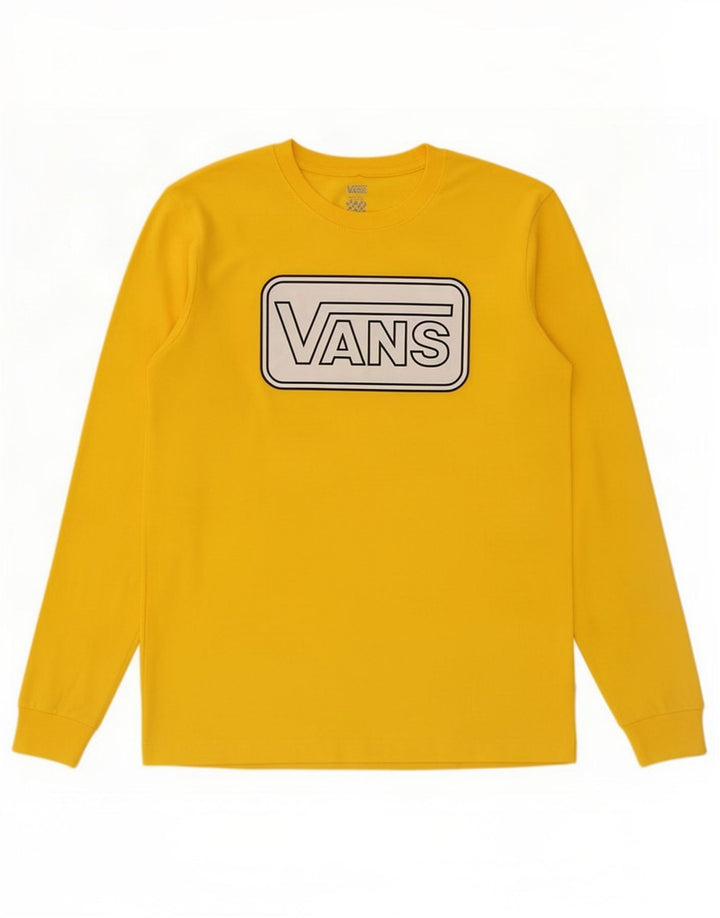 Vans Herre grafisk top langærmet lille gul bomuld