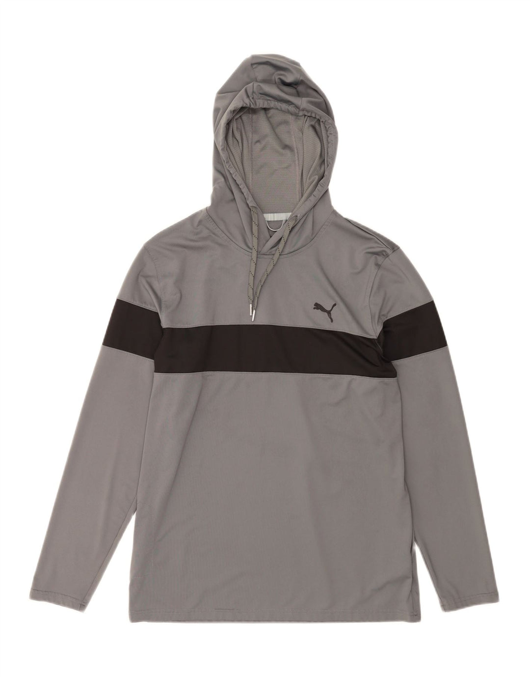 PUMA Herre hættetop Langærmet mellemgrå Colourblock Polyester