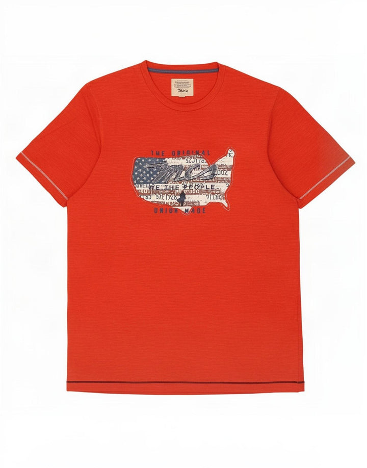 Marlboro Classics Herre Grafisk T-Shirt Top Medium Rød Bomuld