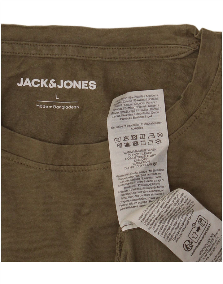 JACK & JONES Herre T-Shirt Top Stor Grøn Bomuld