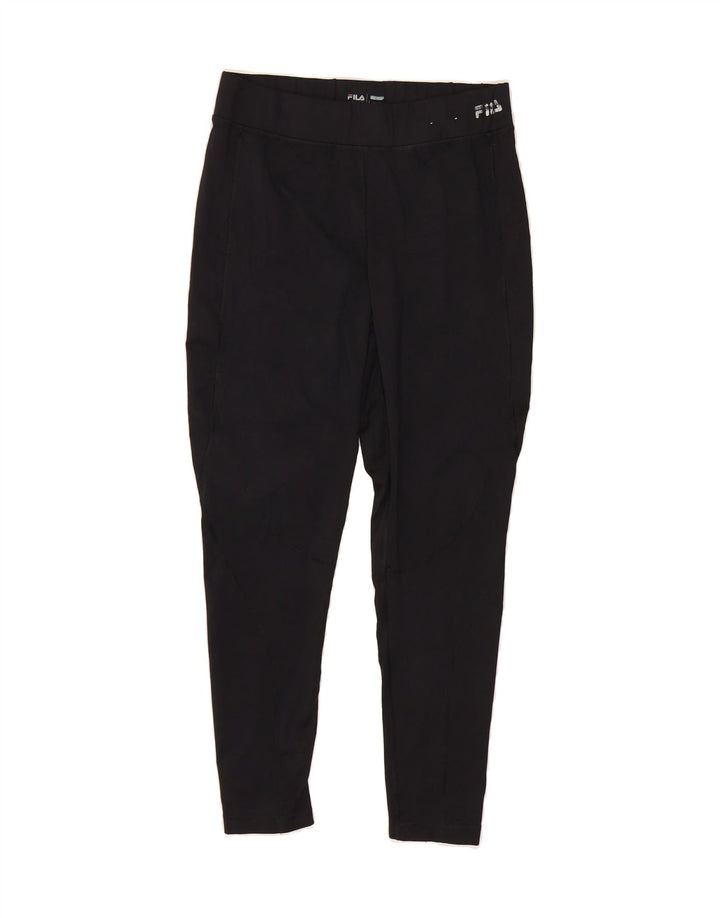 FILA Womens Leggings UK 16 Large  Black Vintage Fila and Second-Hand Fila from Messina Hembry 