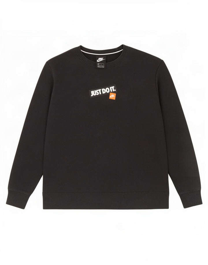 Nike Herre grafisk sweatshirt Jumper Medium Sort Bomuld