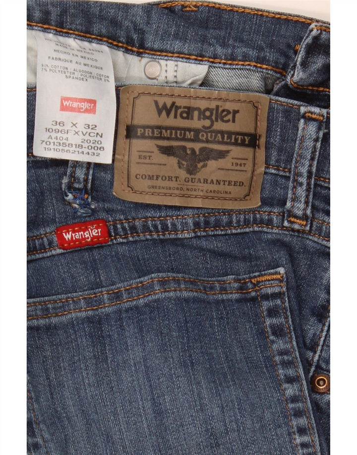 Wrangler Straight Jeans til mænd W36 L32 blå bomuld