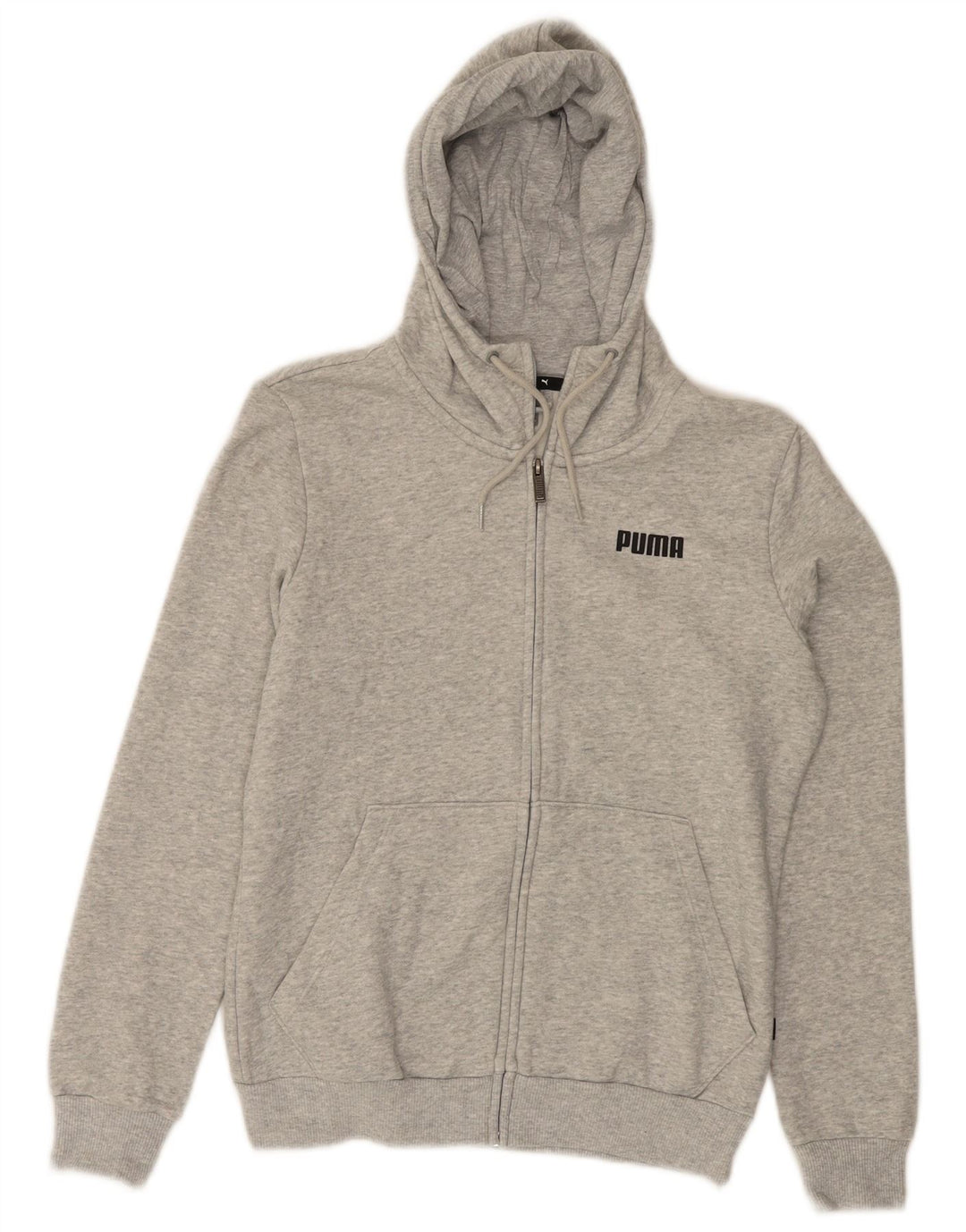PUMA Womens Zip Hoodie Sweater UK 10 Small Grey Flecked