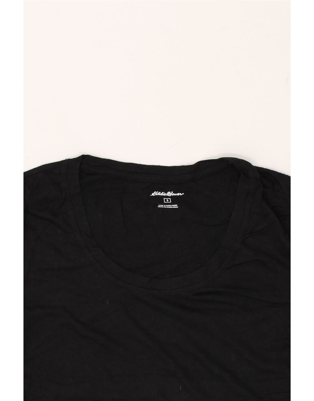 EDDIE BAUER Womens T-Shirt Top UK 10 Small Black Cotton | Vintage Eddie Bauer | Thrift | Second-Hand Eddie Bauer | Used Clothing | Messina Hembry 
