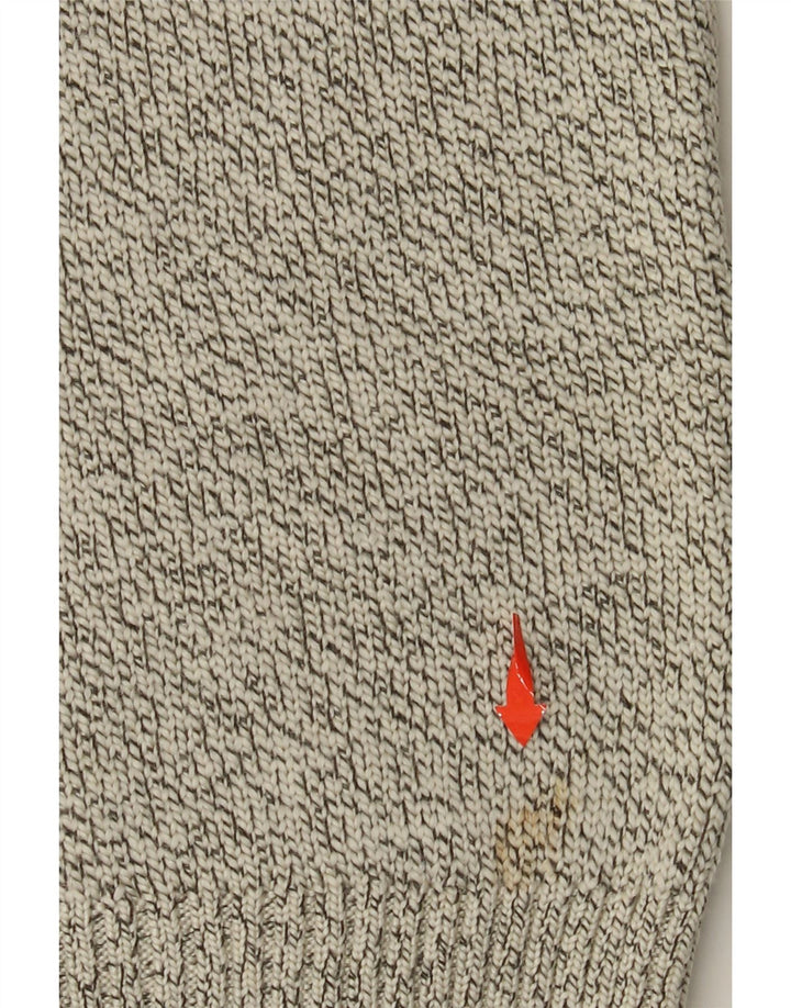 SUPERDRY Herre sweater med rund hals, stor beige flækket akryl