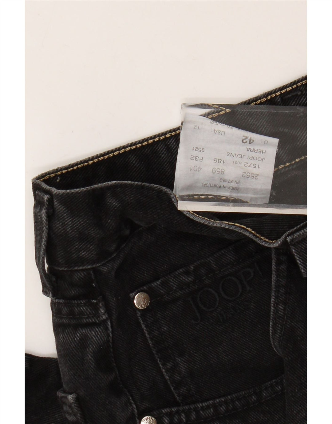 JOOP Womens Tapered Jeans UK 12 Medium W30 L31 Black Bomuld