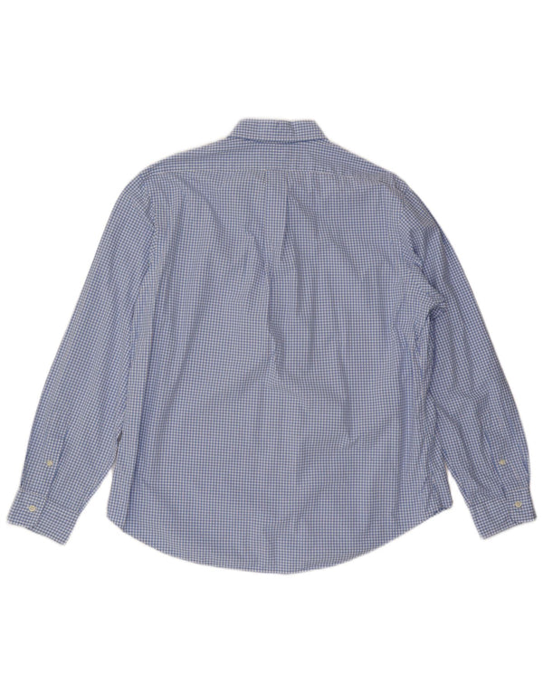 POLO RALPH LAUREN Herre Custom Fit skjorte XL Blå Gingham Bomuld