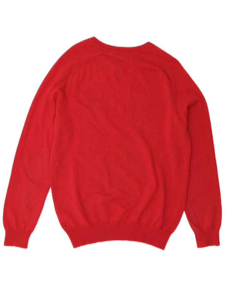 CREW TØJ Herre V-hals sweater Medium Rød Merinould