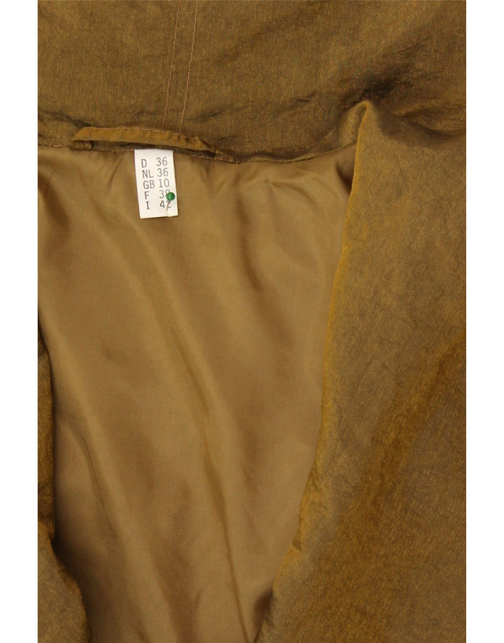 Vintage kvinders oversize regnfrakke UK 10 Small Gold