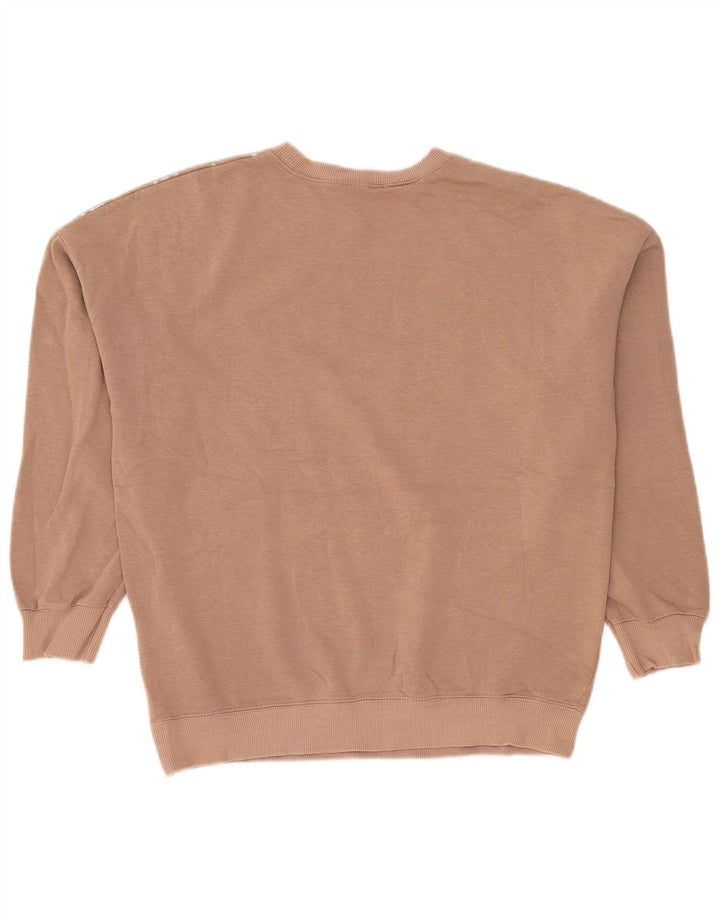 MINT FLØJL Dame abstrakt mønster sweatshirt DK 10 Small Beige