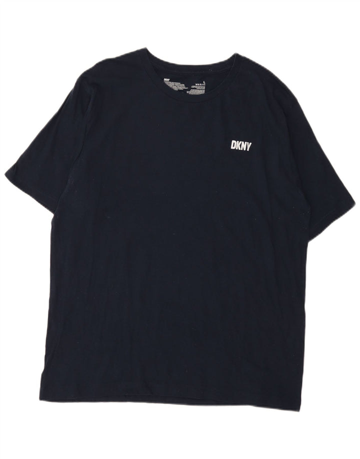Dkny Herre T-Shirt Top Stor Marineblå Bomuld