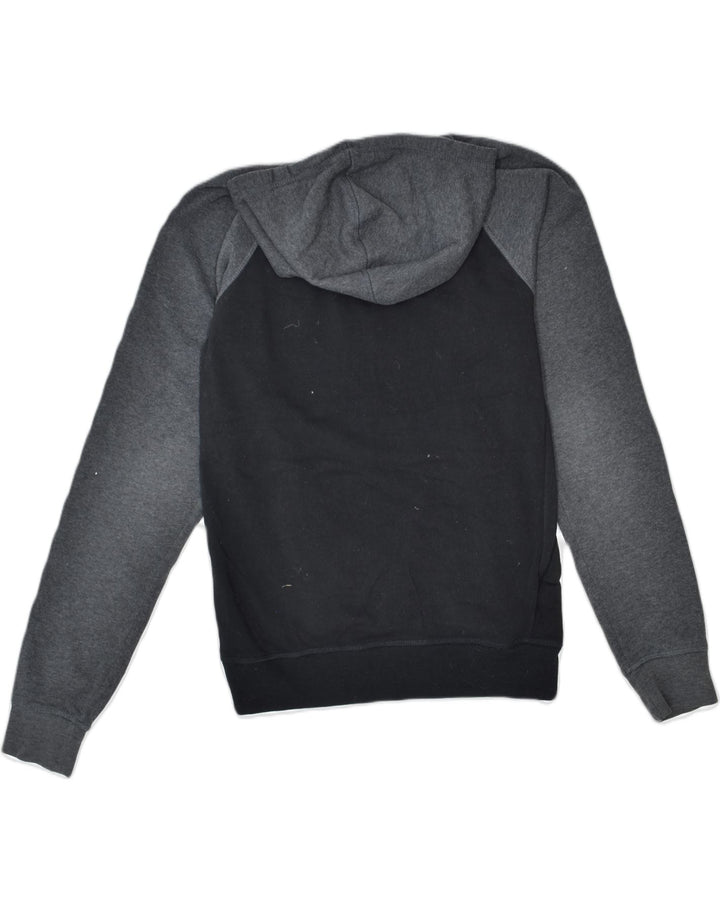 UMBRO Mens Hoodie Jumper Small Black Colourblock Polyester | Vintage | Thrift | Second-Hand | Used Clothing | Messina Hembry 