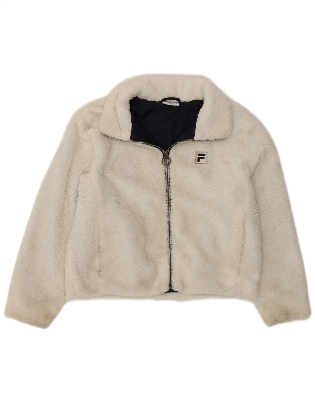 Fila Girls Crop Graphic Fleecejakke 11-12 År Hvid