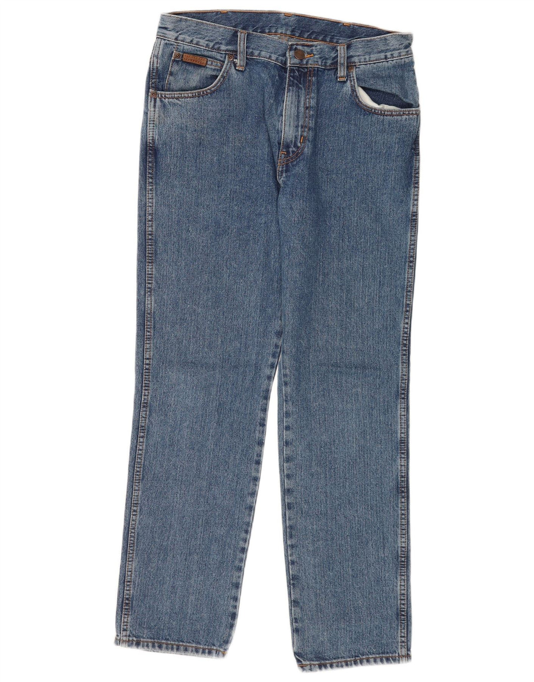 Wrangler Herre Texas Straight Jeans W32 L30 Blå Bomuld