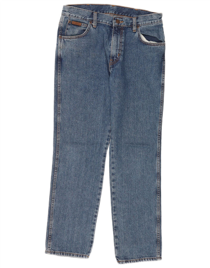 Wrangler Herre Texas Straight Jeans W32 L30 Blå Bomuld