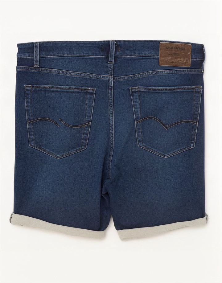 Jack & Jones denimshorts til mænd store W34 blå bomuld