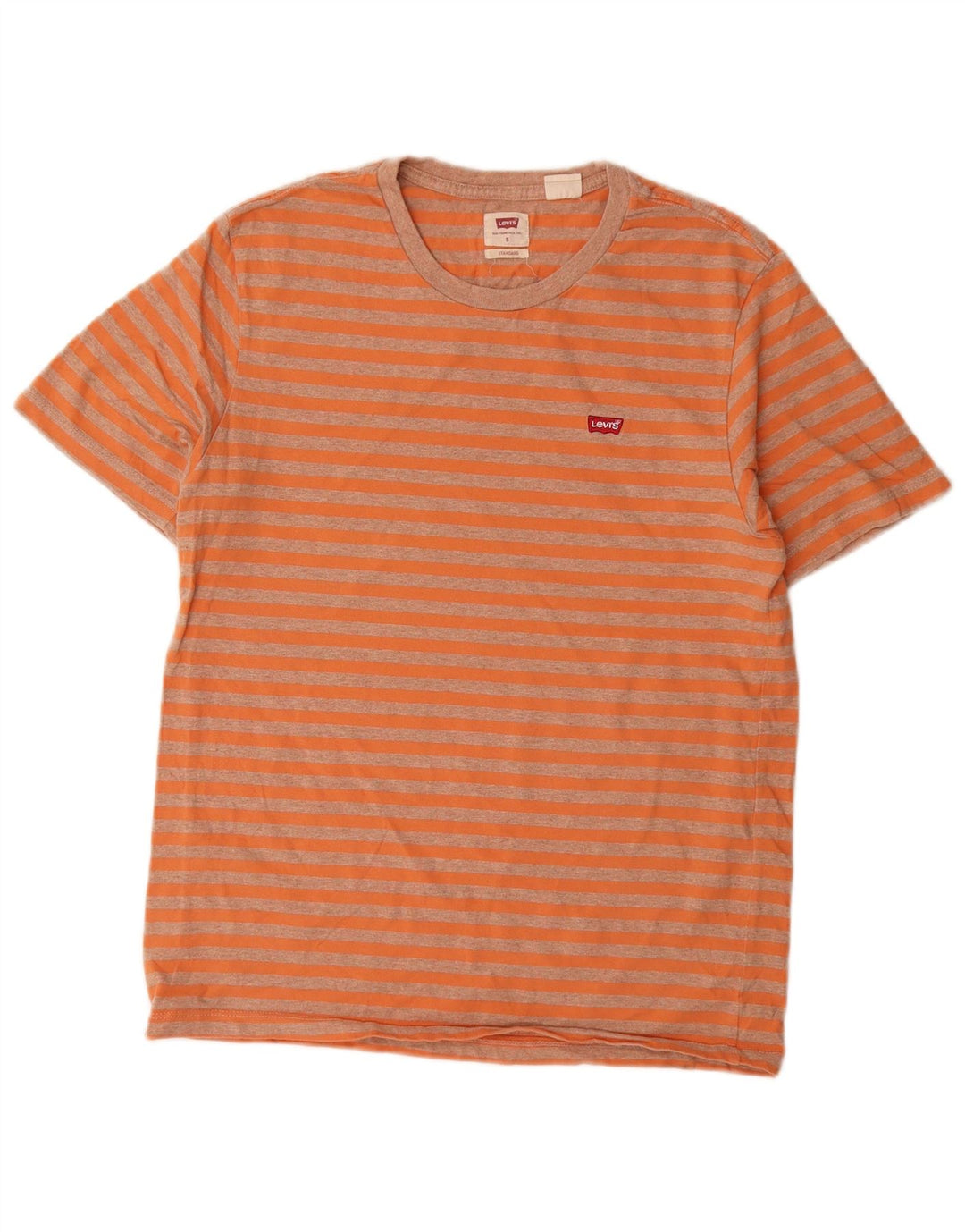 Levi's Herre Standard Fit T-shirt Top Lille orange stribet bomuld