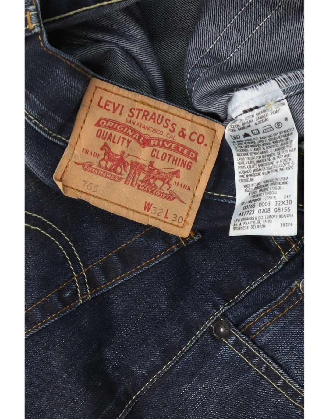 Levi's Herre 765 Flared Jeans W32 L30 Marineblå Bomuld