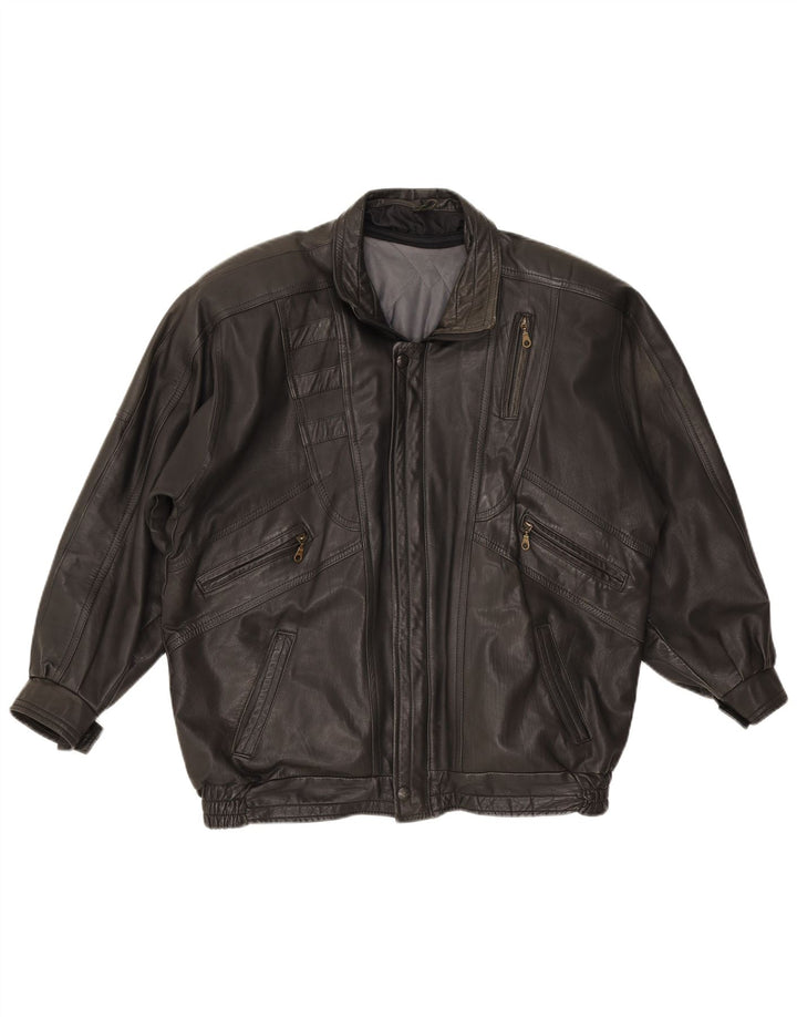 Vintage herre læderjakke UK 42 XL Sort