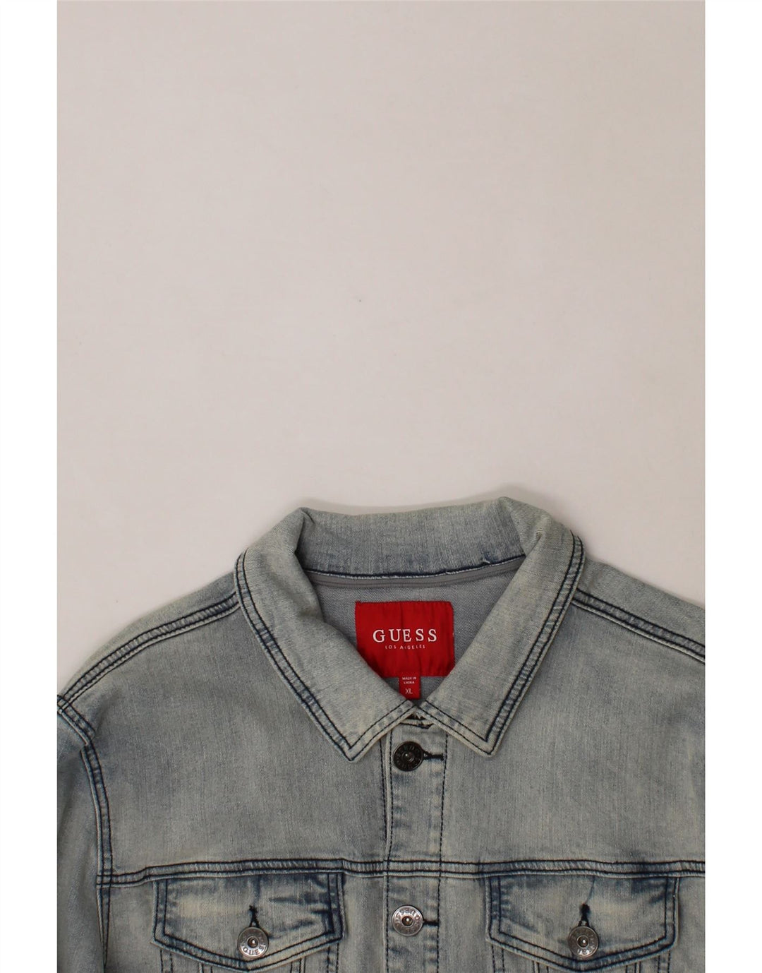 GUESS Mens Denim Jacket UK 42 XL Blue Cotton Vintage Guess and Second-Hand Guess from Messina Hembry 