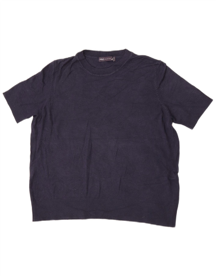 Marks & Spencer Dame sweater med rund hals DK 14 Stor marineblå