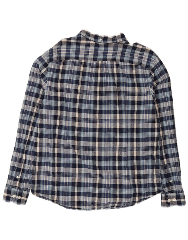 Penguin Heritage Slim Fit skjorte 2XL blå plaid linned