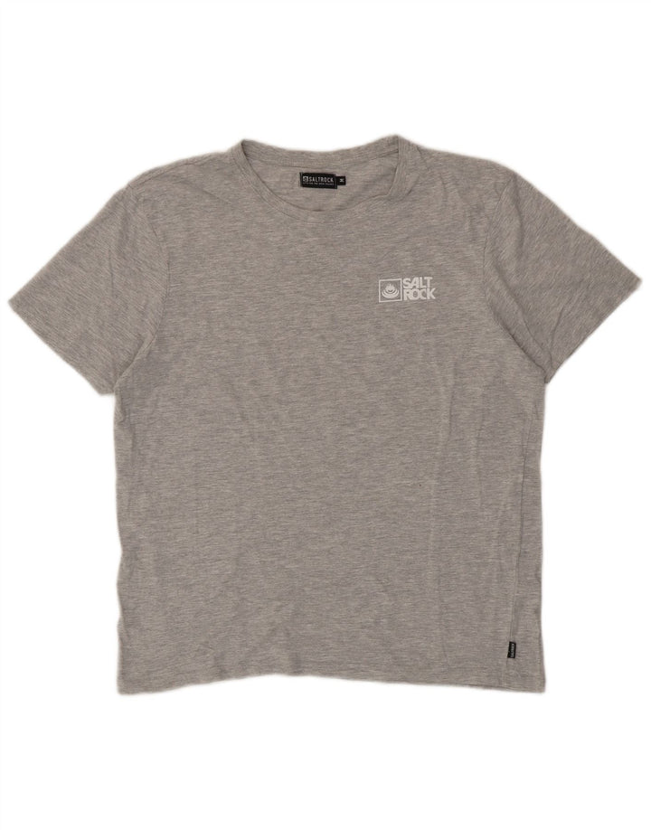 Saltrock Herre T-Shirt Top Medium Grå Bomuld