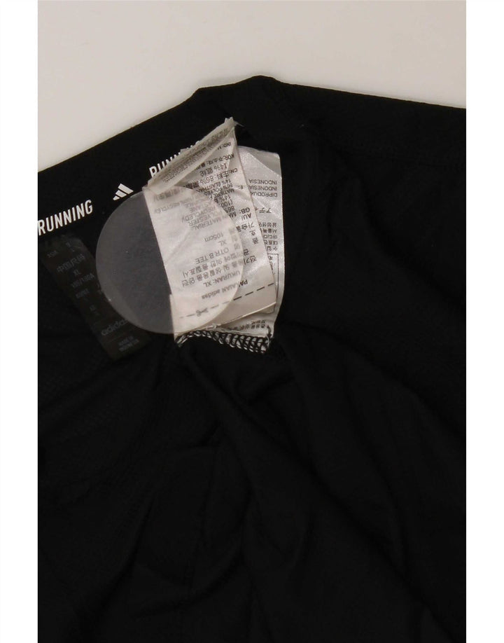 Adidas Running T-Shirt Top Stor Sort Polyester