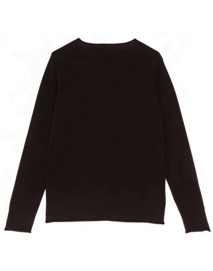 Cos Dame Boat Neck Jumper Sweater UK 14 Medium Sort Uld
