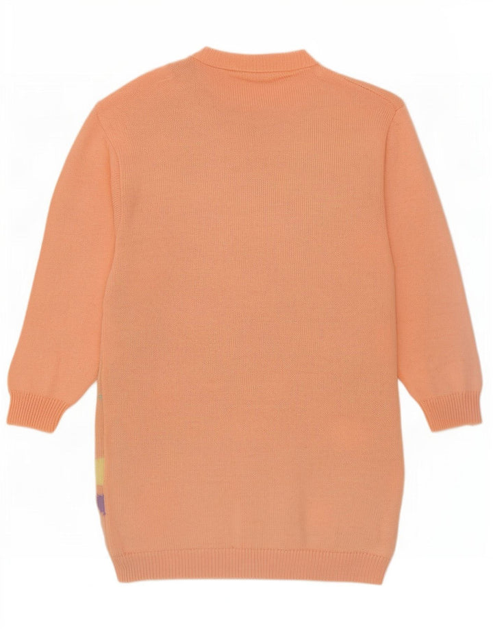 Vintage dame sweater med rund hals EU 36/38 lille pink plettet