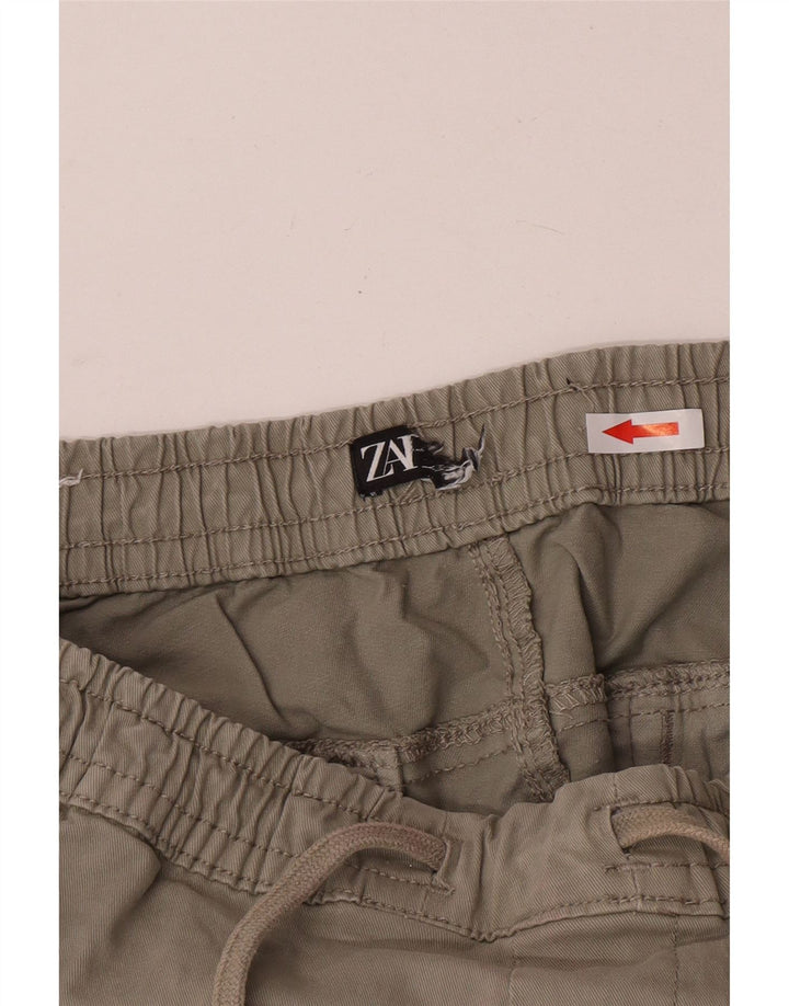 Zara Herre Joggers Cargo Bukser W30 L27 Grå Bomuld