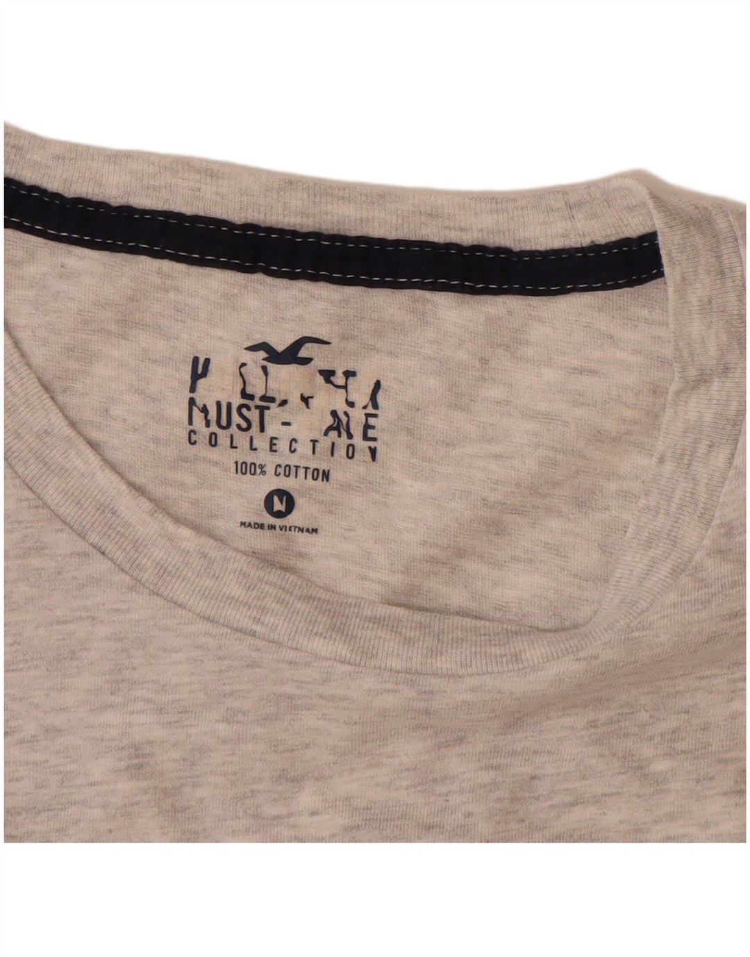 HOLLISTER Herre T-shirt Top Medium Grey Flecked Bomuld