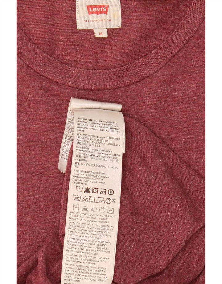 Levi's Herre T-shirt Top Medium rødbrun bomuld