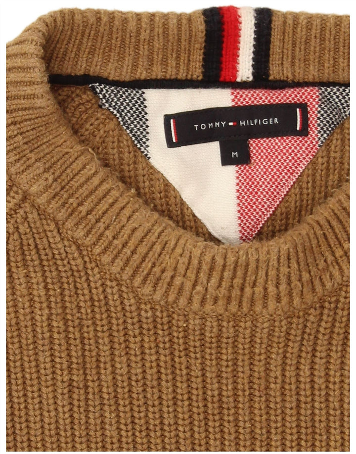 Tommy Hilfiger Herre Boat Neck Jumper Sweater Medium Brun Bomuld
