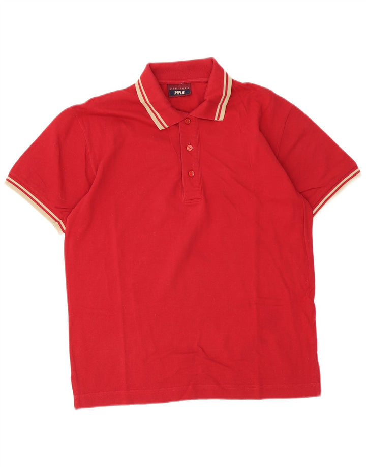Rifle Herre Regular Fit Polo Shirt Lille Rød Bomuld