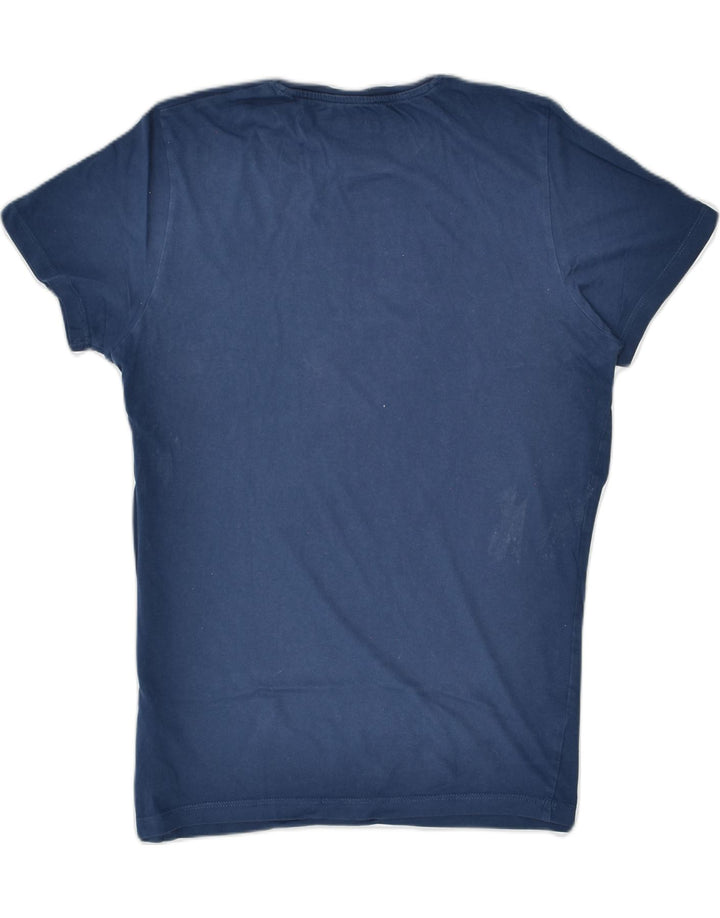 JACK & JONES Mens Graphic T-Shirt Top Small Navy Blue Cotton | Vintage | Thrift | Second-Hand | Used Clothing | Messina Hembry 