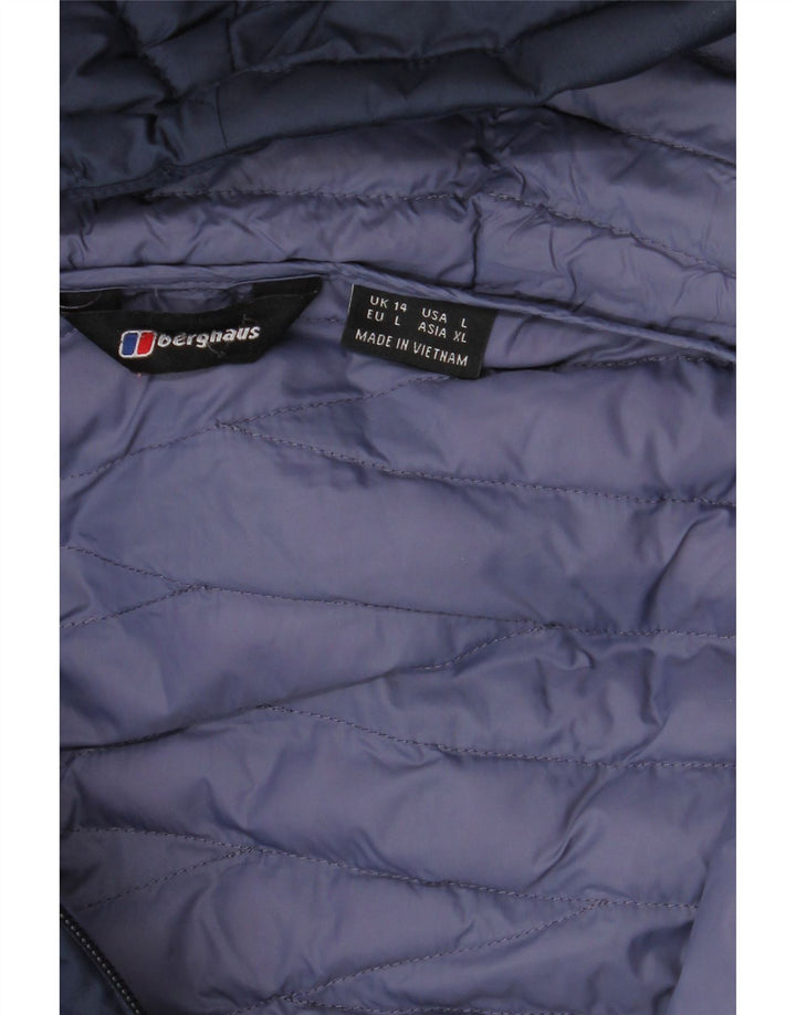 Berghaus Dame Hætte Polstret Frakke UK 14 Large Navy Blue