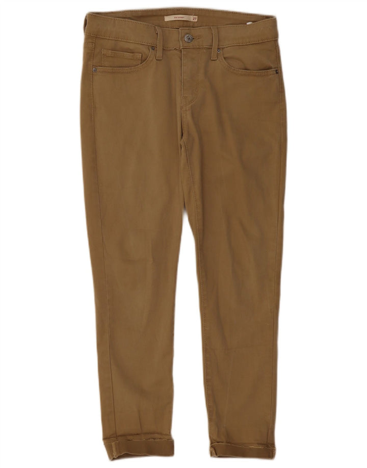 LEVI'S Dame 711 Skinny Casual Bukser W27 L24 Beige Bomuld