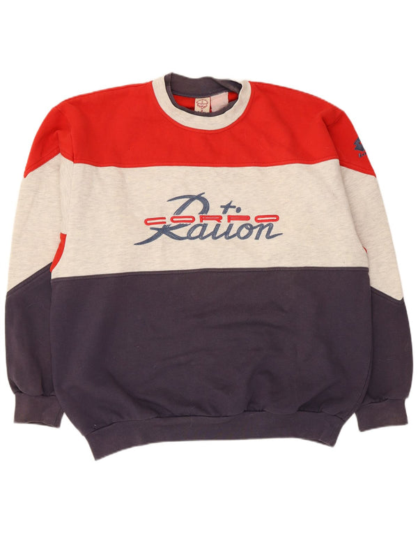Lotto Herre Grafisk Sweatshirt Jumper Stor Flerfarvet Colourblock