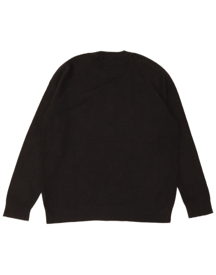 ZARA Herre sweater med rund hals, medium sort bomuld