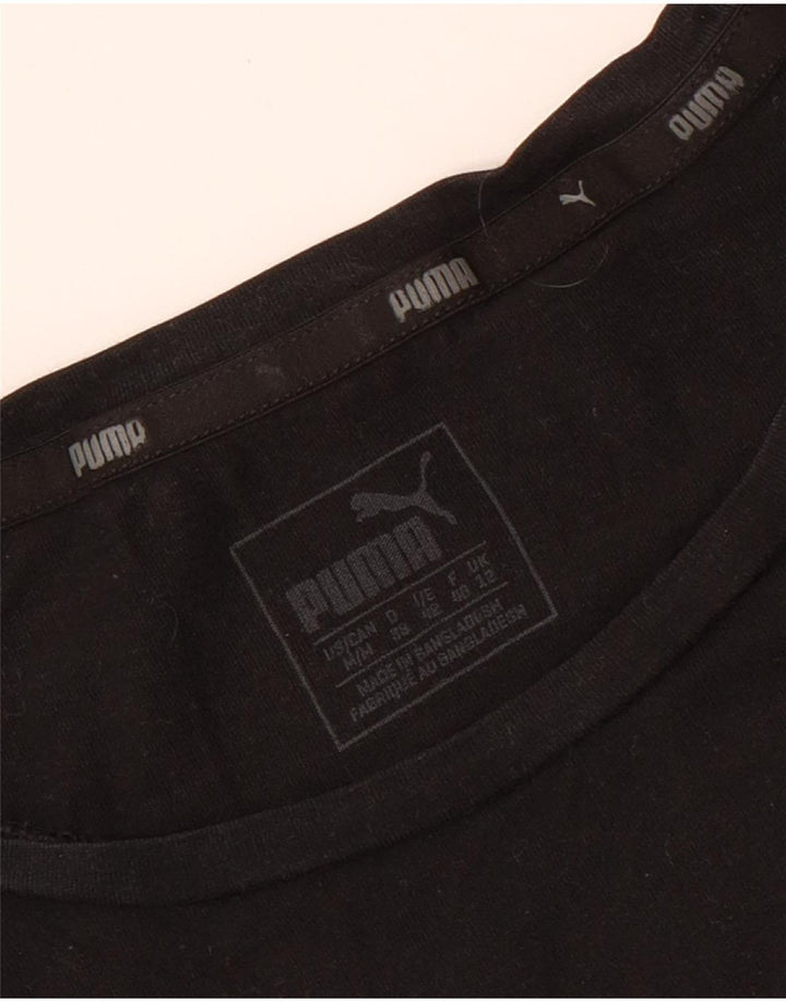 Puma Grafisk T-Shirt Top UK 12 Medium Sort