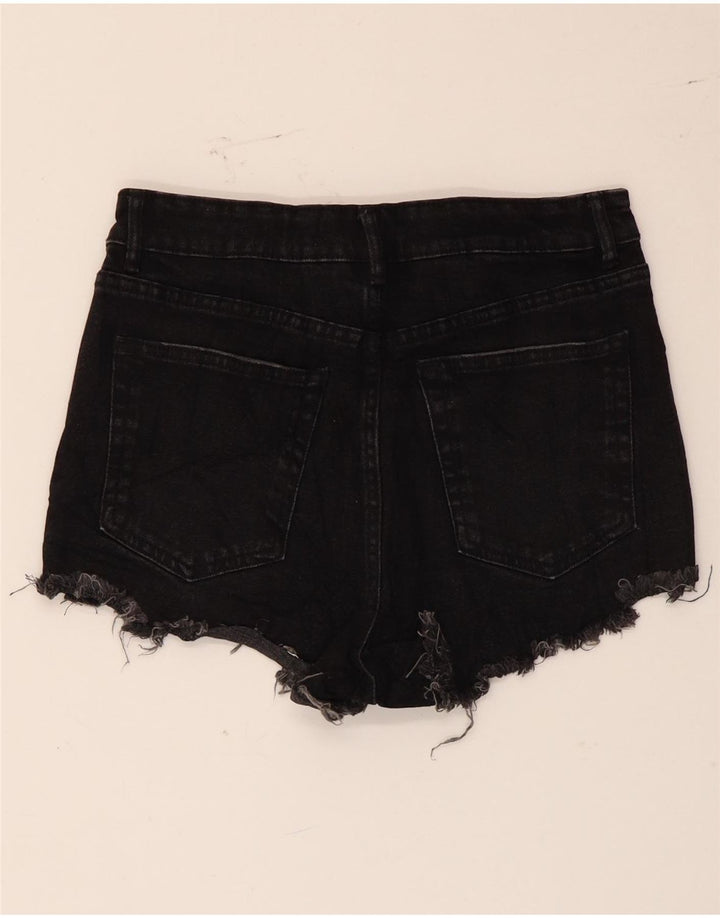 ZARA denimshorts til kvinder EU 38 Small W28 Sort bomuld