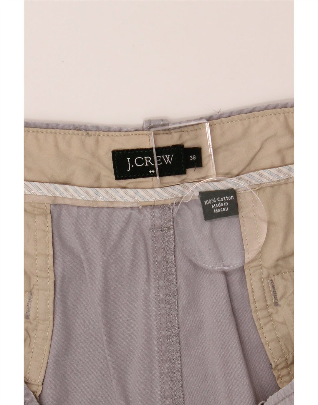 J. CREW Mens Chino Shorts W36 Large  Grey Cotton Vintage J. Crew and Second-Hand J. Crew from Messina Hembry 