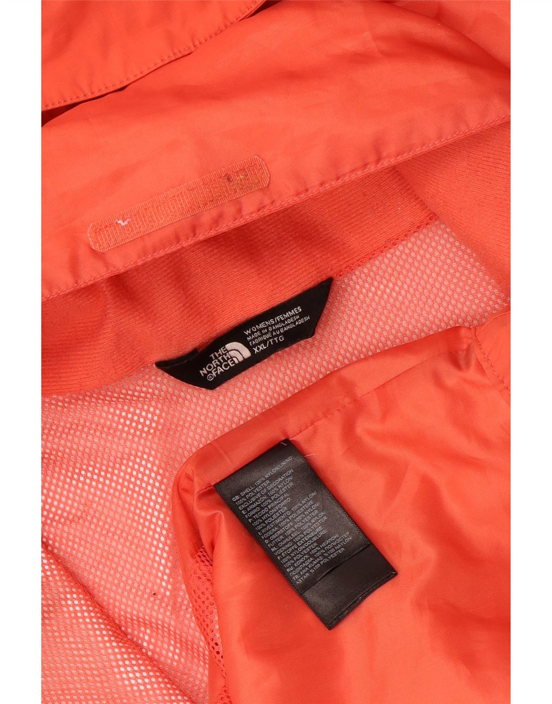 THE NORTH FACE Regnjakke med hætte til kvinder UK 20 2XL Orange Nylon