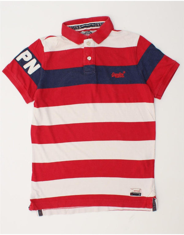 Superdry Boys Grafisk Polo Shirt 15-16 år Stor rødstribet bomuld