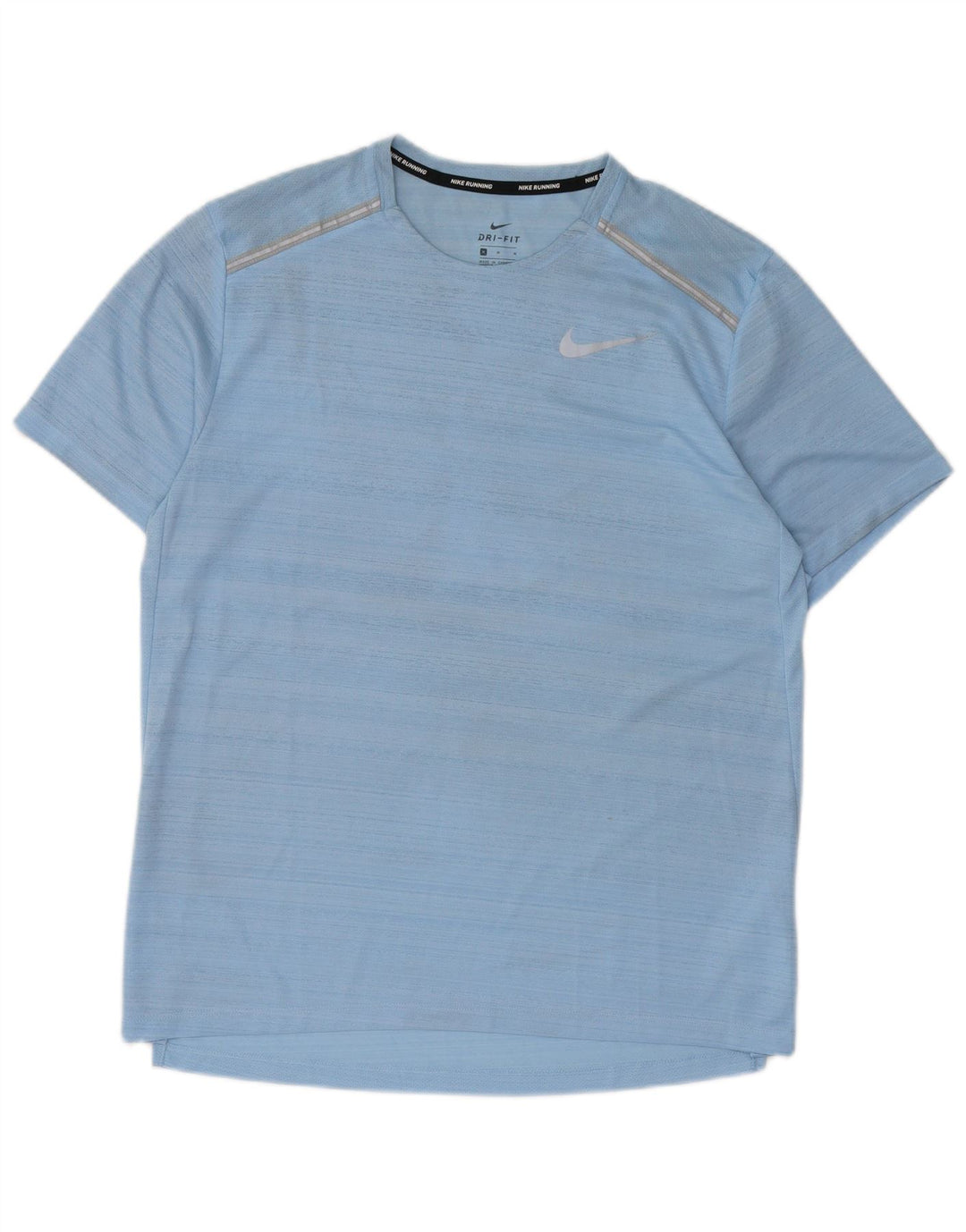 Nike Dri Fit T-shirt top mellemblå polyester til mænd