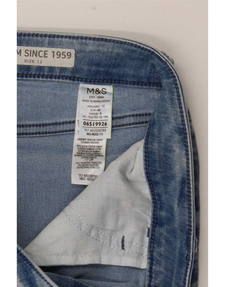Marks & Spencer Dame denim Shorts UK 12 Medium W31 Blue Cotton