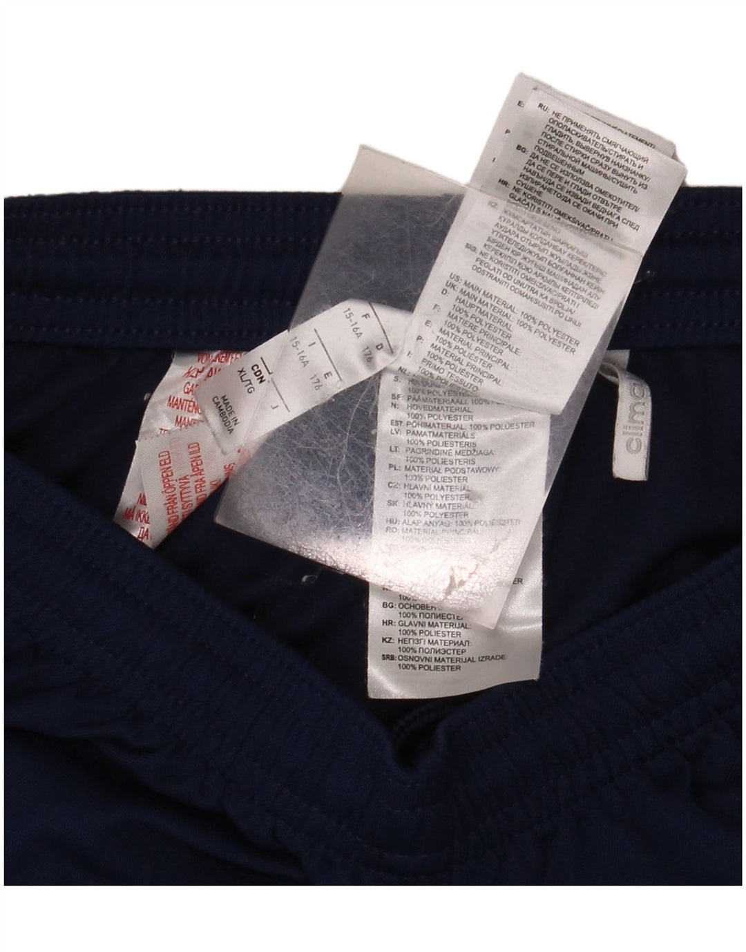 ADIDAS drenge Climalite sportsshorts 15-16 år marineblå polyester