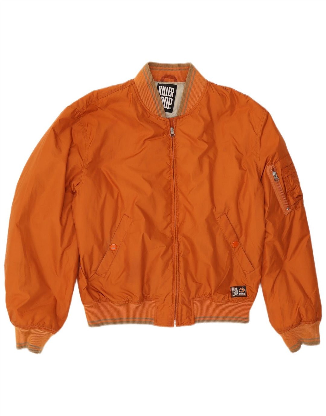 Killer Loop Herre Bomber Jacket UK 40 Large Orange Polyamid